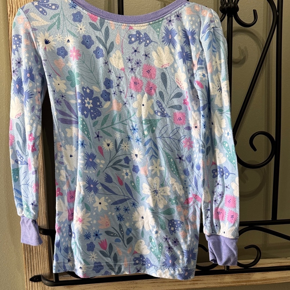 Little Sleepies Pastel Floral Long Sleeve Top 3t